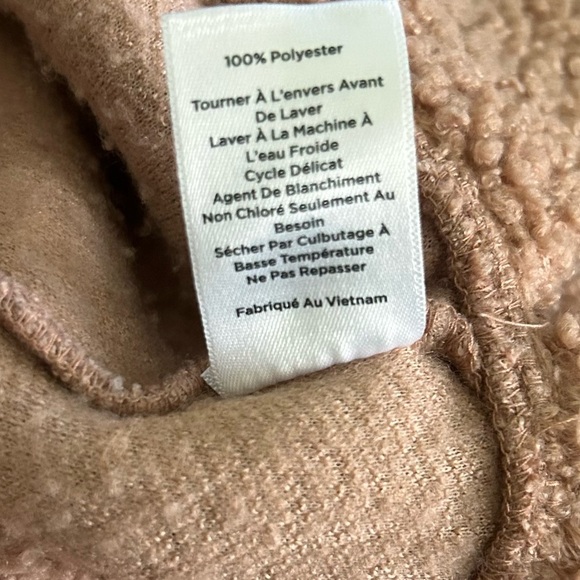 Haven Well Within Funnel Neck Pullover Teddy Sweater in Camel Sz S - Picture 8 of 8